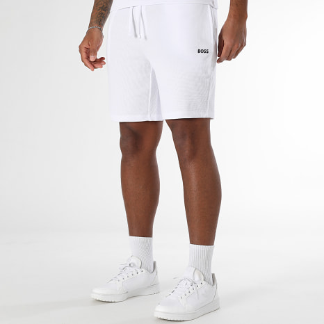 BOSS - Conjunto Camiseta Y Pantalón Corto De chándal Waffle 50535891 50535884 Blanco